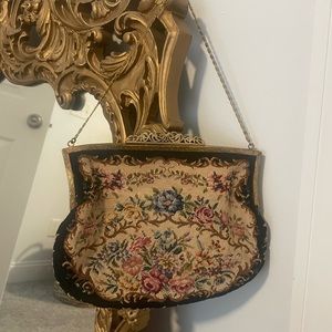 Vintage Hand Made Genuine Petite-Point handbag~made in Austria~Circa 1930s